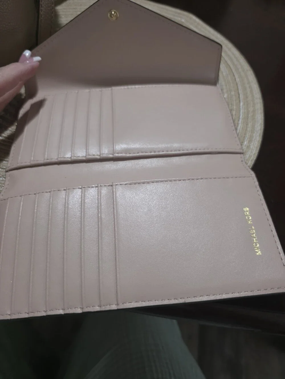 Michael Kors Dusty Rose Taupe Backpack with Matching Wallet Set